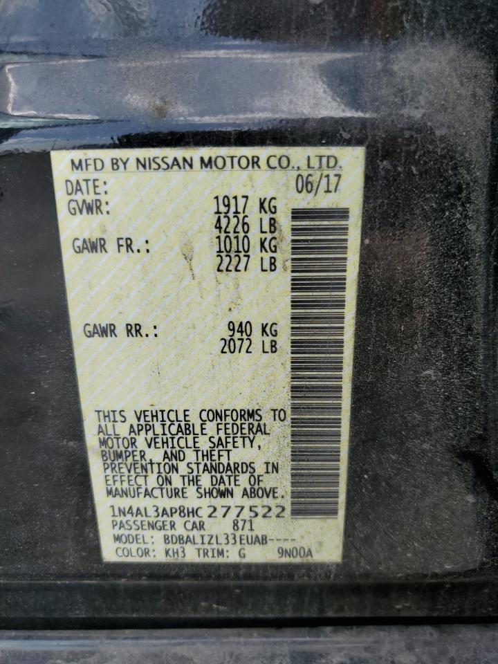 1n4al3ap8hc277522 1N4AL3AP8HC277522 2017 Nissan Altima 2.5
