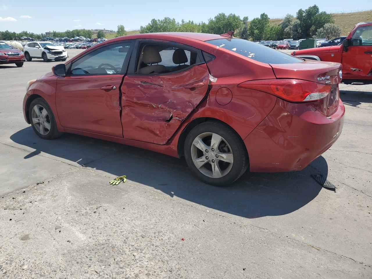 2013 Hyundai Elantra Gls red null gas KMHDH4AE7DU795408 photo #3