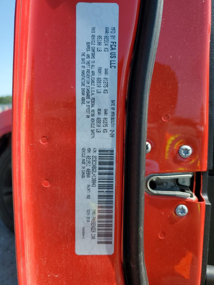 2020 Dodge Charger Sxt VIN: 2C3CDXBG2LH138843 Lot: 65094535