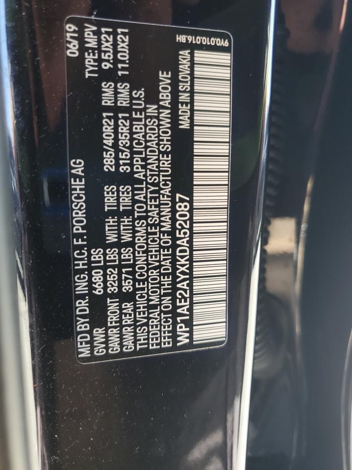 2019 Porsche Cayenne Se Hybrid VIN: WP1AE2AYXKDA52087 Lot: 62587465