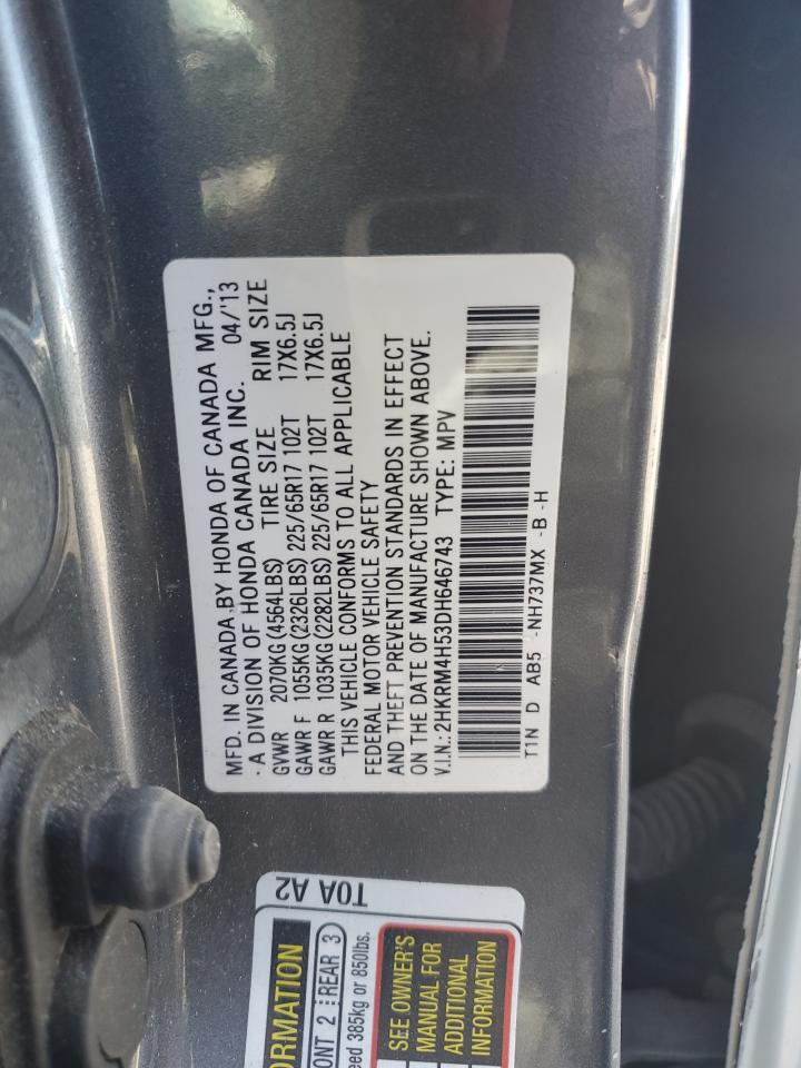 2013 Honda Cr-V Ex VIN: 2HKRM4H53DH646743 Lot: 64334755