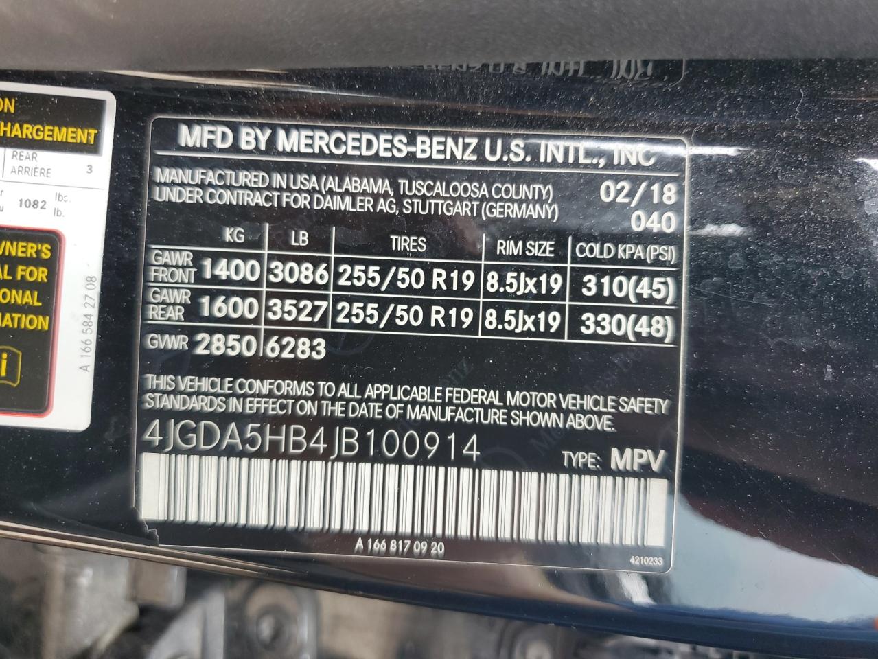 4jgda5hb4jb100914 4JGDA5HB4JB100914 2018 Mercedes-Benz Gle 350 4Matic