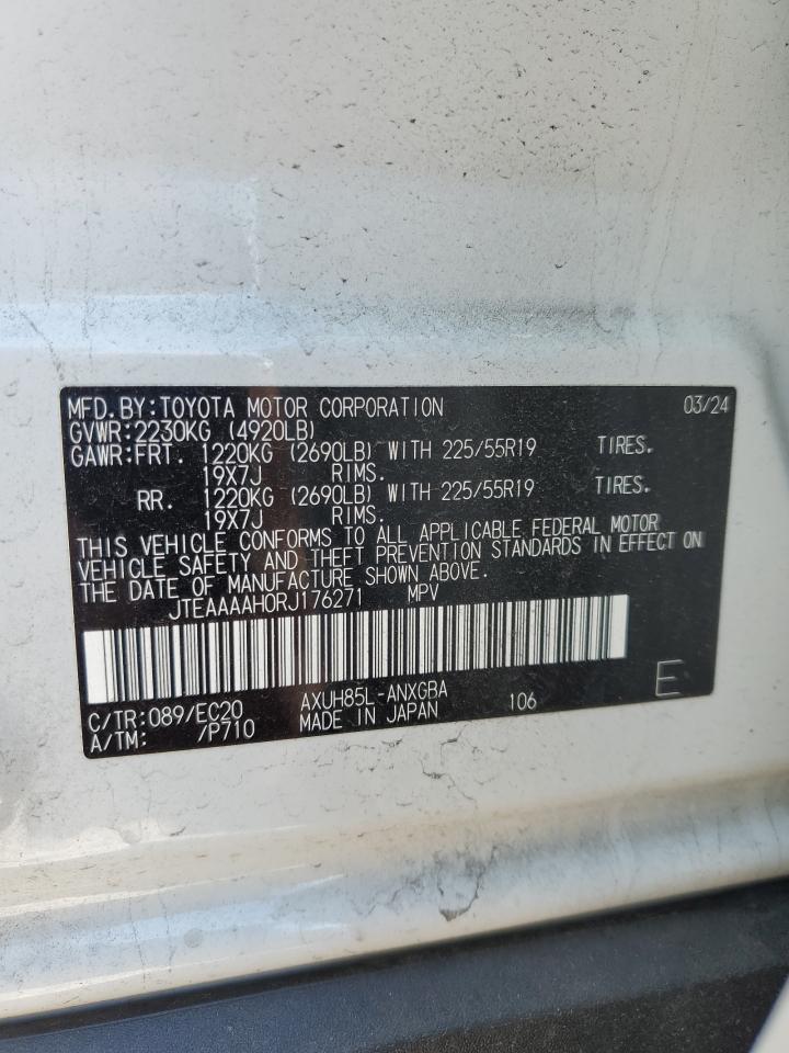 2024 Toyota Venza Le VIN: JTEAAAAH0RJ176271 Lot: 64629085