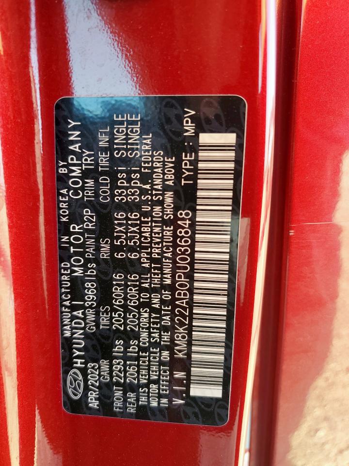 2023 Hyundai Kona Se VIN: KM8K22AB0PU036848 Lot: 64947485