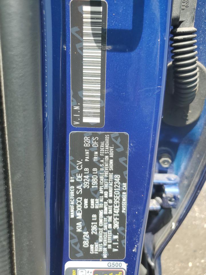 2025 Kia K4 Lx VIN: 3KPFT4DE9SE012348 Lot: 64130335