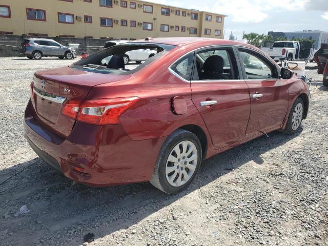 NISSAN SENTRA 2017 Czerwony
