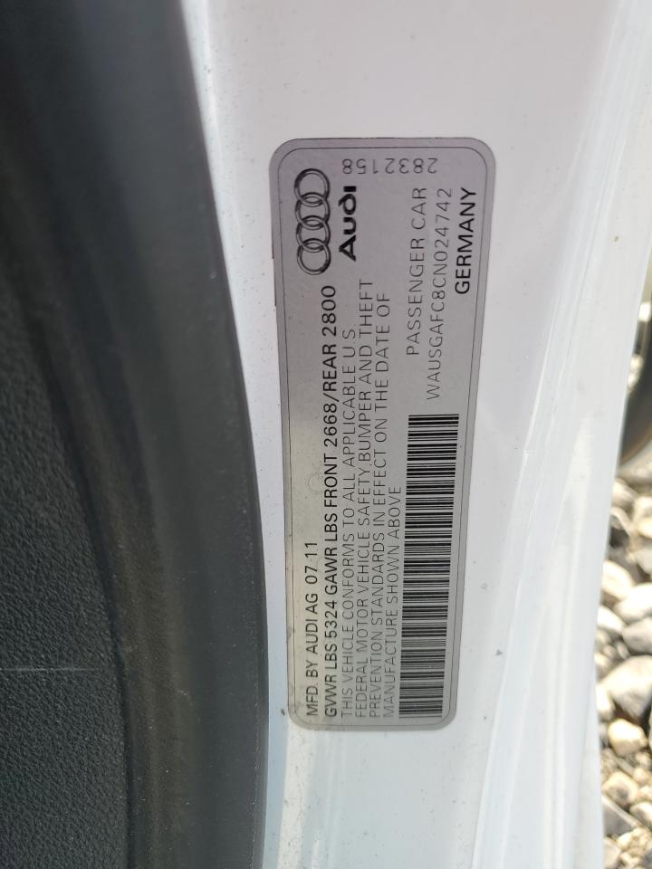 wausgafc8cn024742 WAUSGAFC8CN024742 2012 Audi A7 Prestige