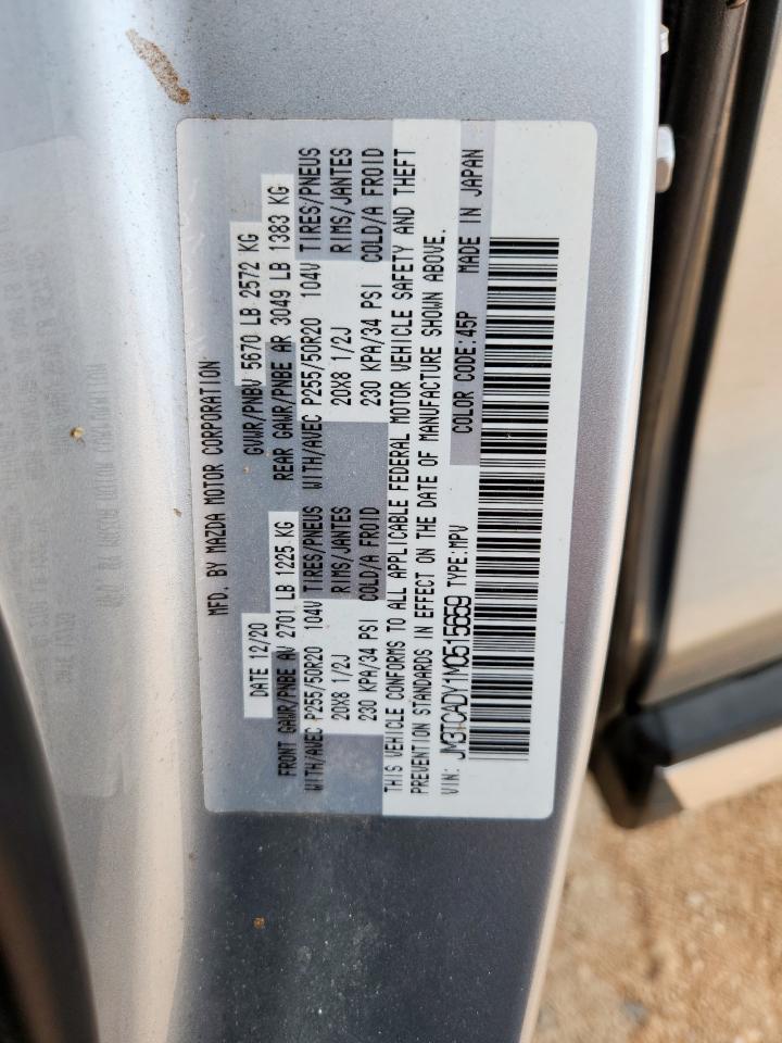 2021 Mazda Cx-9 Grand Touring VIN: JM3TCADY1M0515659 Lot: 63655875