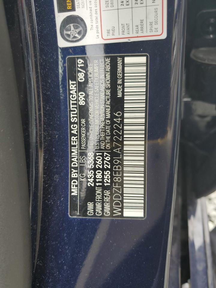 2020 Mercedes-Benz E 350 4Matic VIN: WDDZF8EB9LA722246 Lot: 63533155