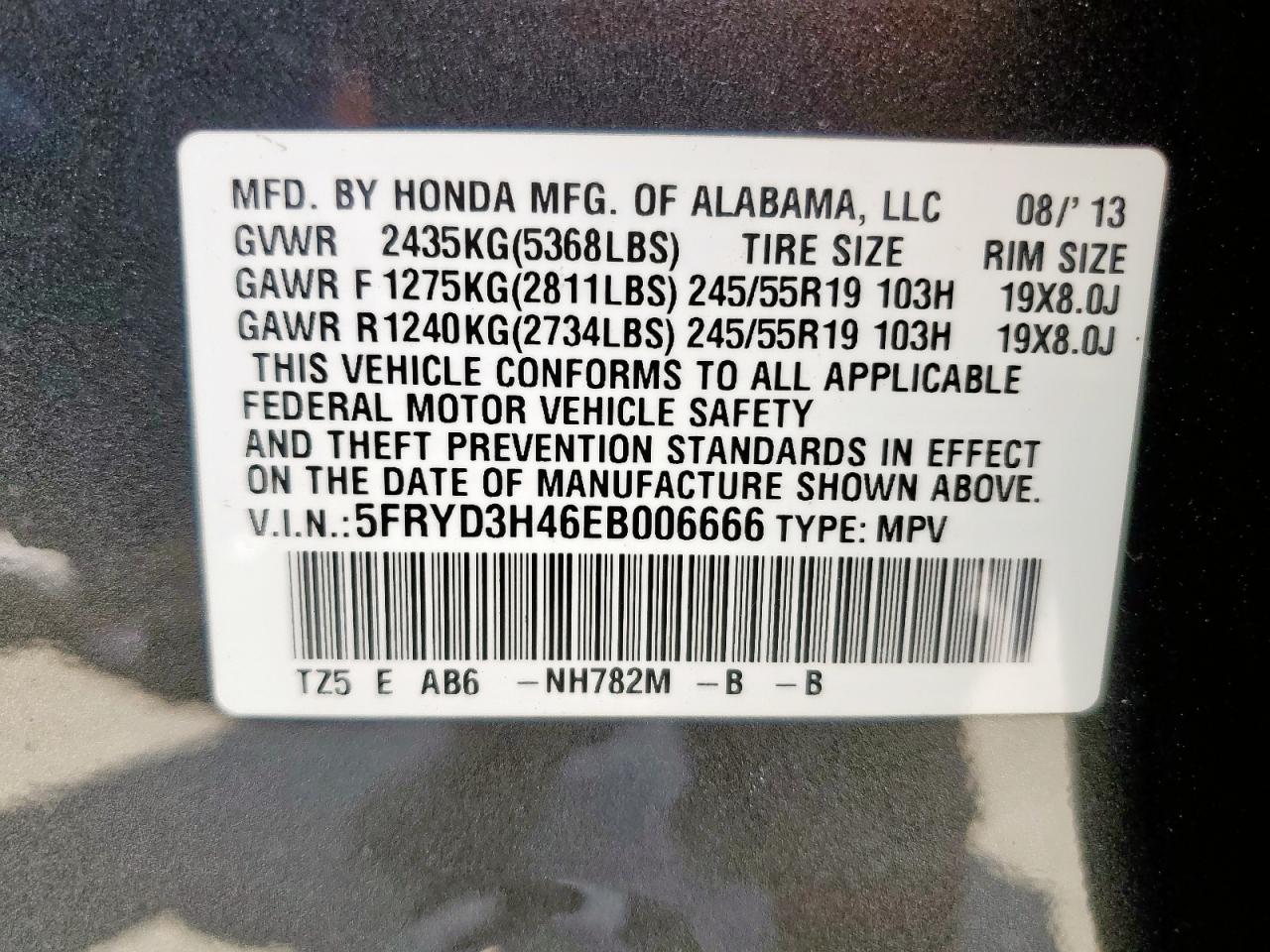 5fryd3h46eb006666 5FRYD3H46EB006666 2014 Acura Mdx Technology