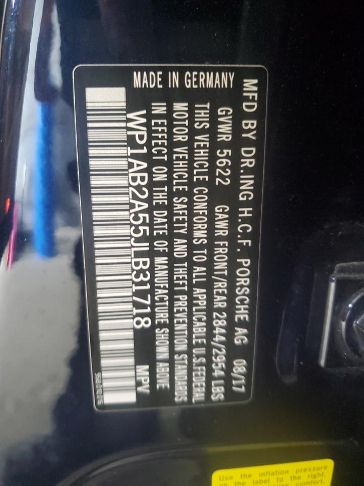 2018 Porsche Macan S VIN: WP1AB2A55JLB31718 Lot: 63809585