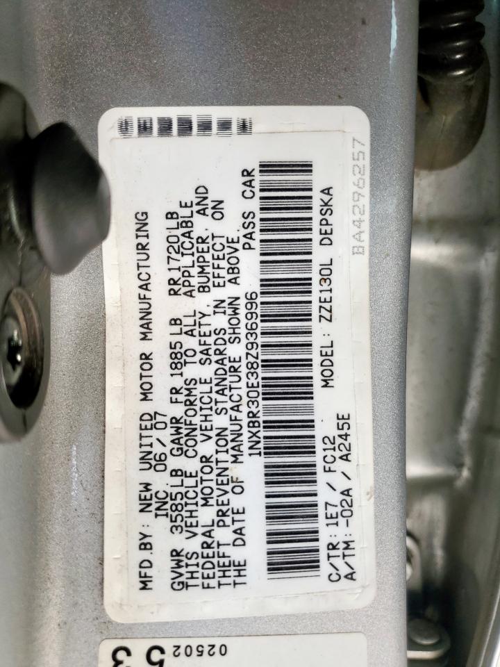 2008 Toyota Corolla Ce VIN: 1NXBR30E38Z936996 Lot: 64652805