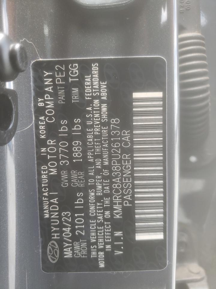2023 Hyundai Venue Sel VIN: KMHRC8A38PU261378 Lot: 64553595