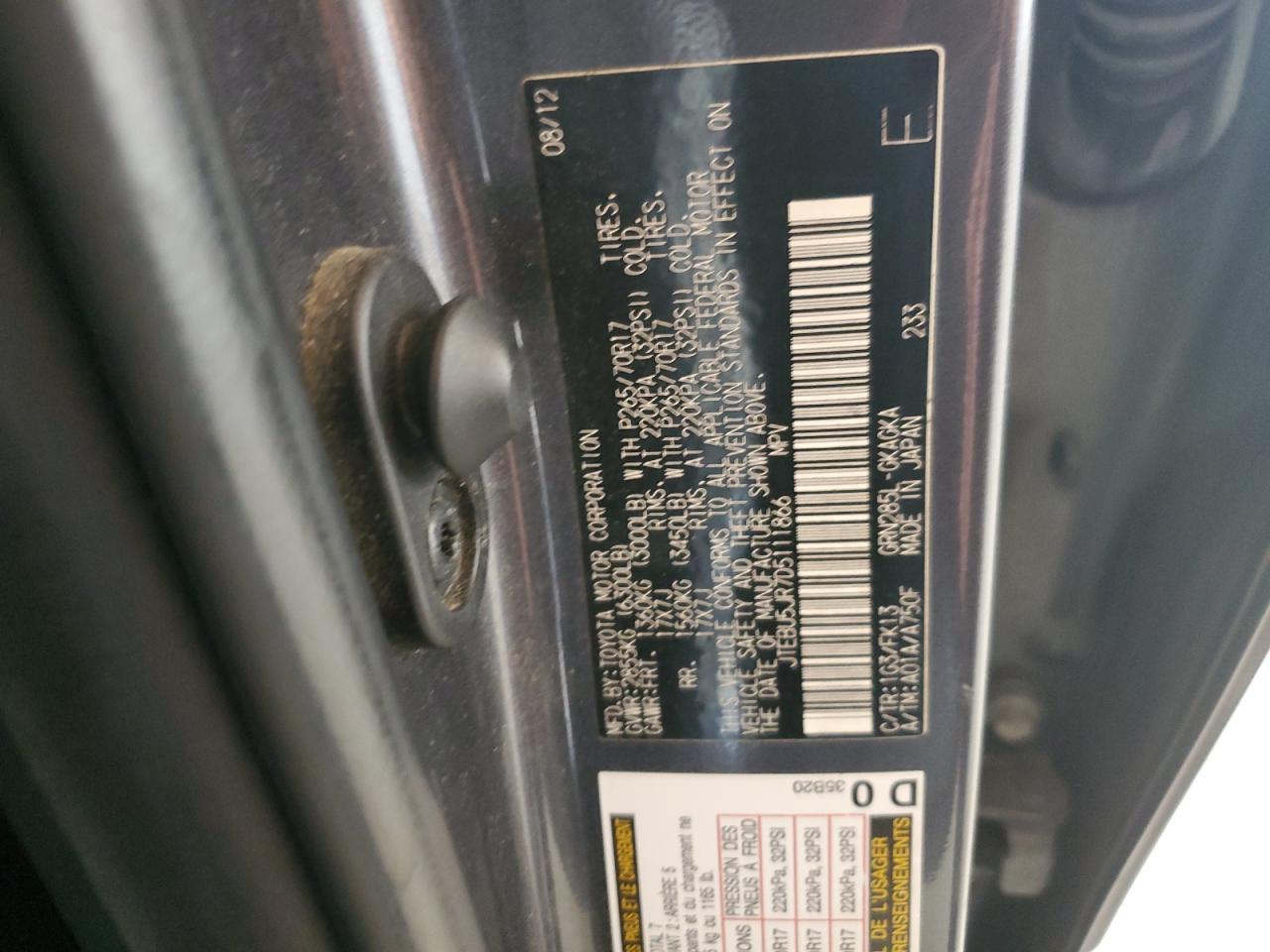 2013 Toyota 4Runner Sr5 VIN: JTEBU5JR7D5111866 Lot: 63522035