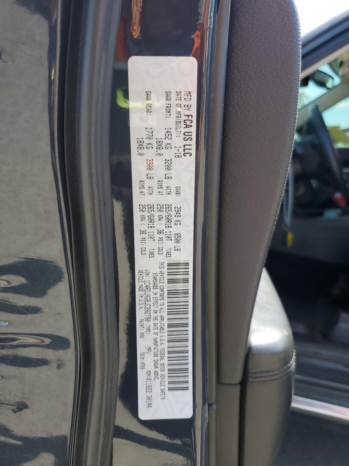 2018 Dodge Durango Sxt VIN: 1C4RDJAG8JC282790 Lot: 65405155
