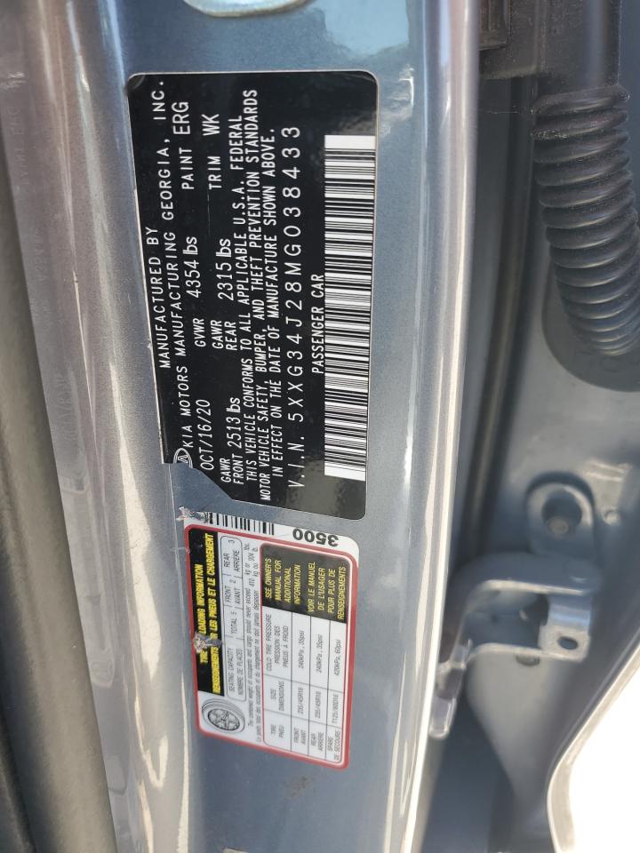 2021 Kia K5 Ex VIN: 5XXG34J28MG038433 Lot: 62542915