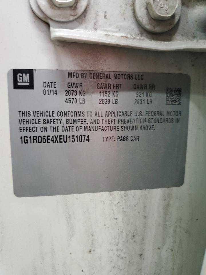 1g1rd6e4xeu151074 1G1RD6E4XEU151074 2014 Chevrolet Volt
