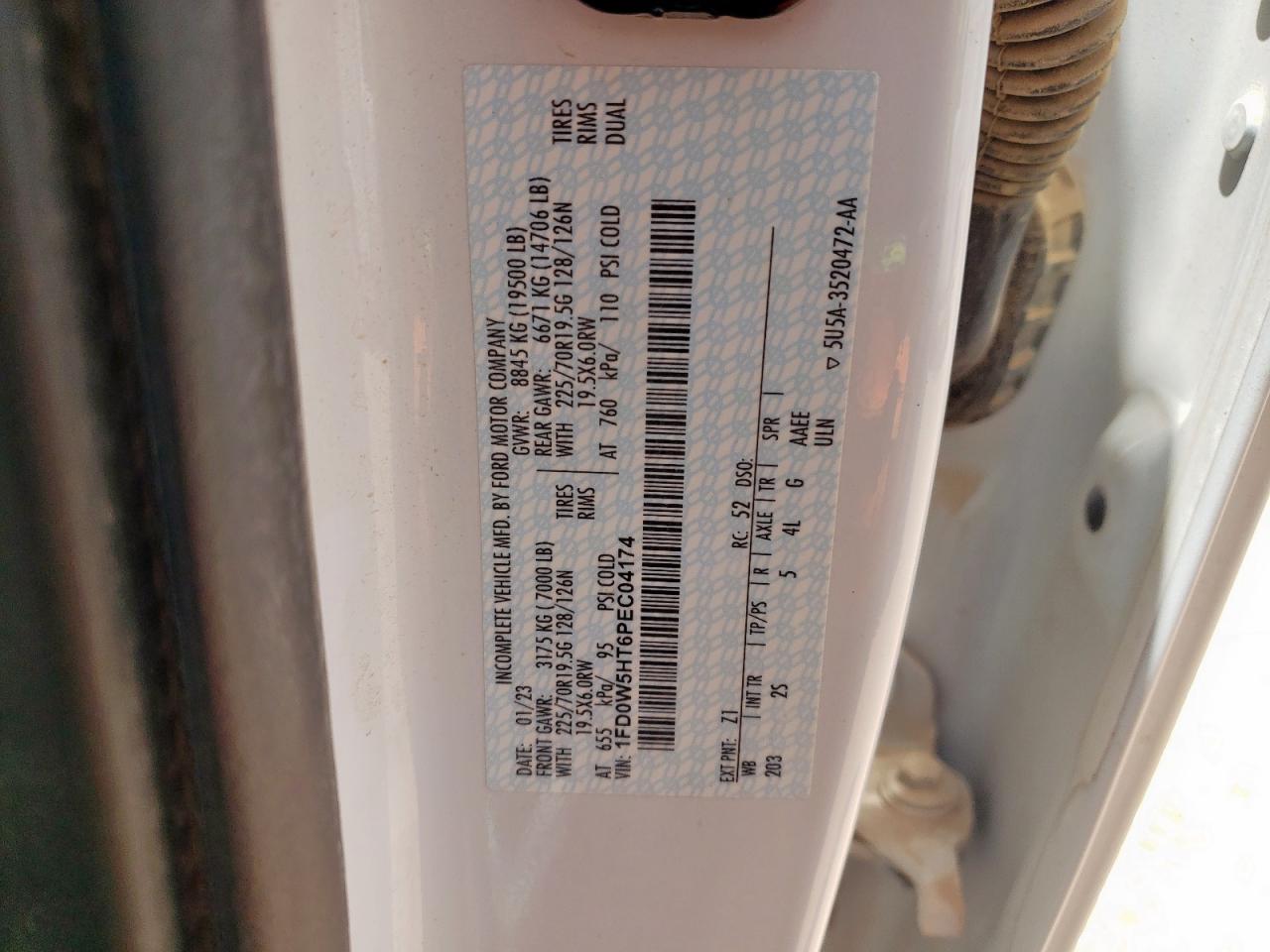 1fd0w5ht6pec04174 1FD0W5HT6PEC04174 2023 Ford F550 Super Duty