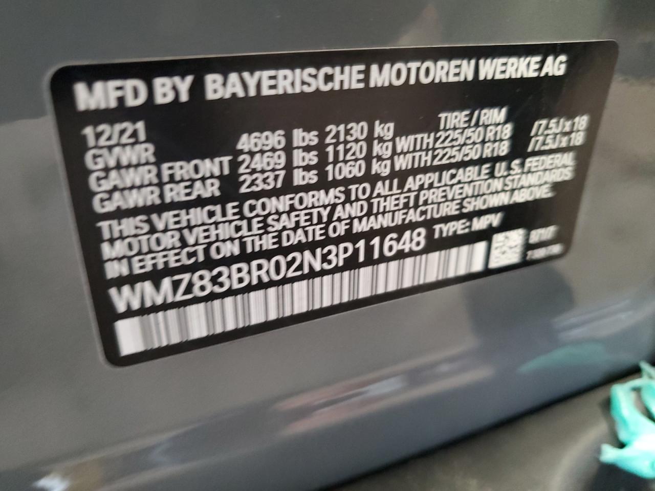 WMZ83BR02N3P11648 2022 Mini Cooper S Countryman All4