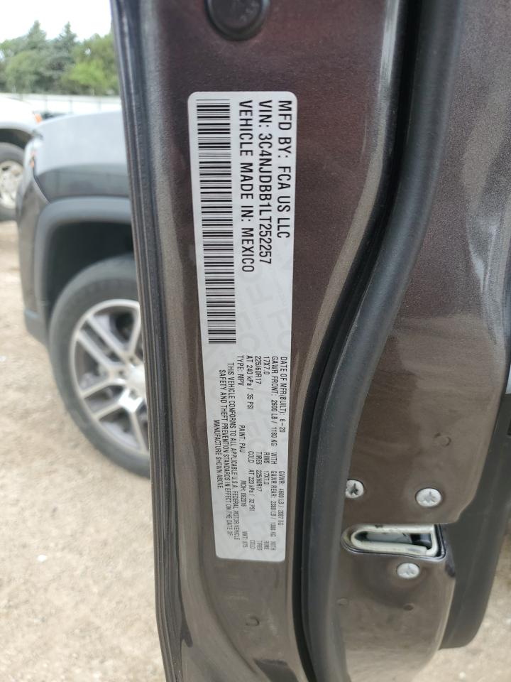 2020 Jeep Compass Latitude VIN: 3C4NJDBB1LT252257 Lot: 64227935