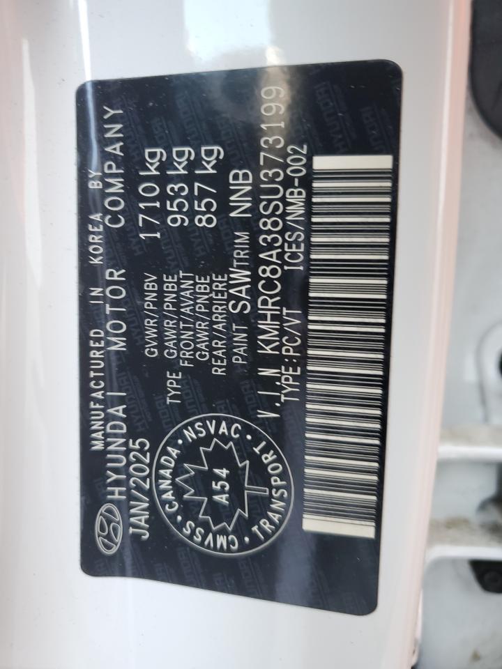 2025 Hyundai Venue Sel VIN: KMHRC8A38SU373199 Lot: 64051085