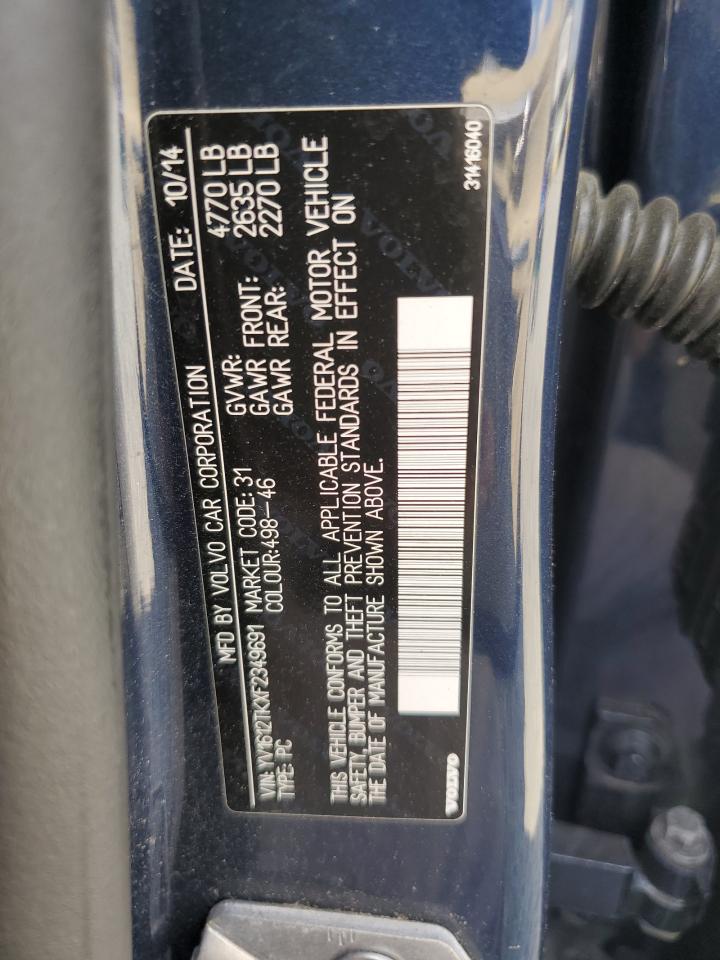 2015 Volvo S60 Premier VIN: YV1612TKXF2349691 Lot: 63822565