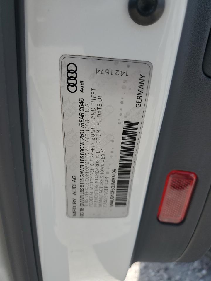 2018 Audi S5 Premium Plus VIN: WAUB4CF50JA097405 Lot: 65144175