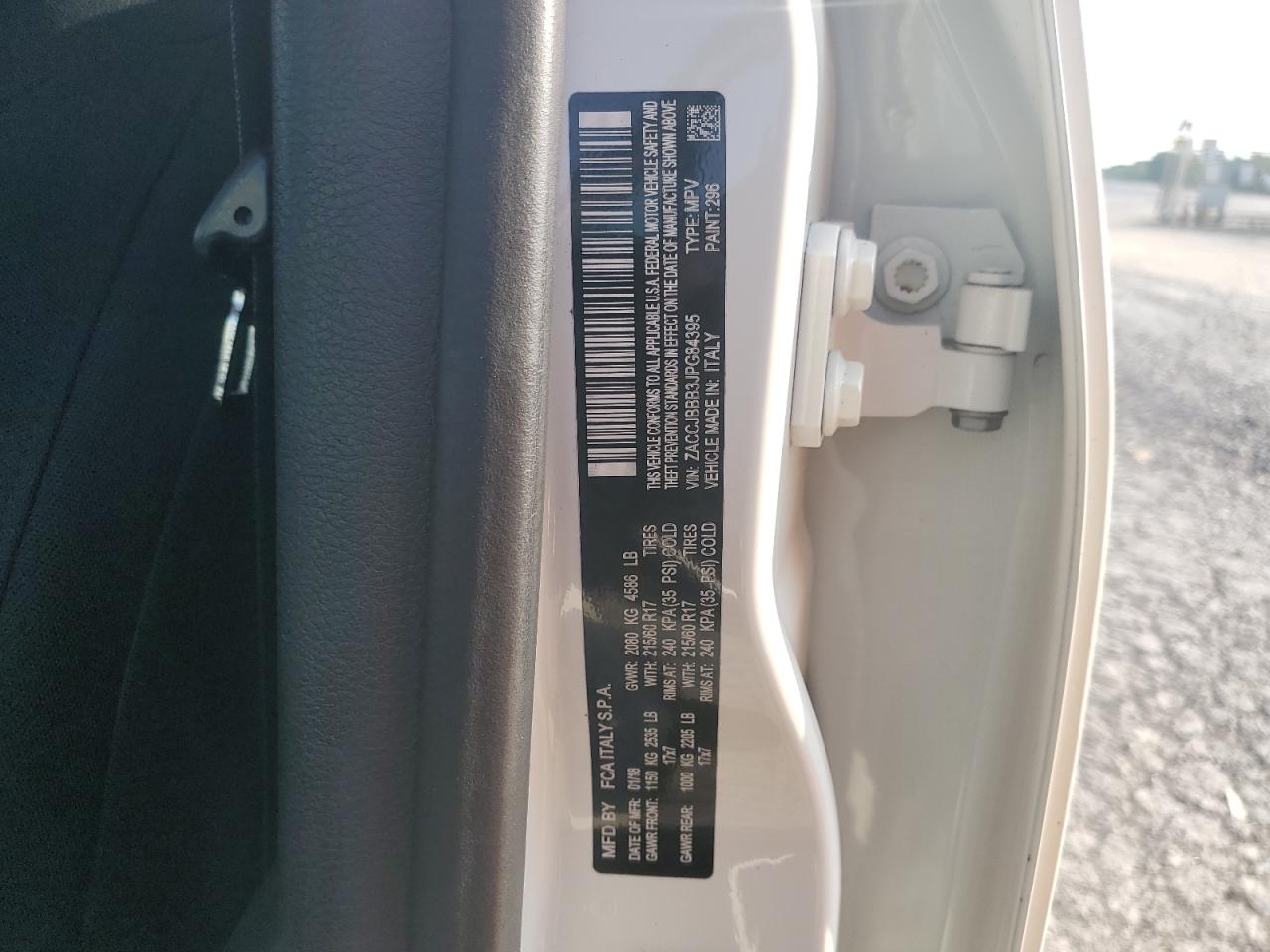 2018 Jeep Renegade Latitude VIN: ZACCJBBB3JPG84395 Lot: 65532675