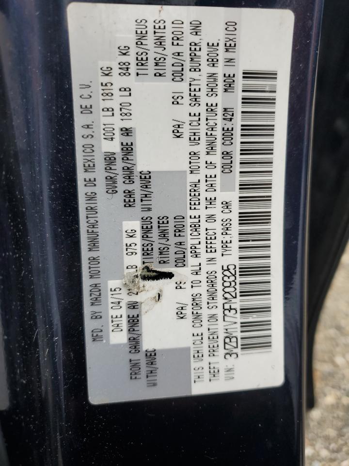 2015 Mazda 3 Touring VIN: 3MZBM1V73FM209325 Lot: 63671585