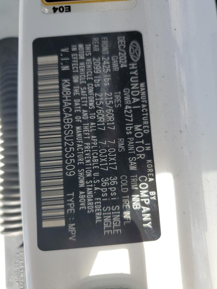 2025 Hyundai Kona Se VIN: KM8HACAB6SU253509 Lot: 64120525