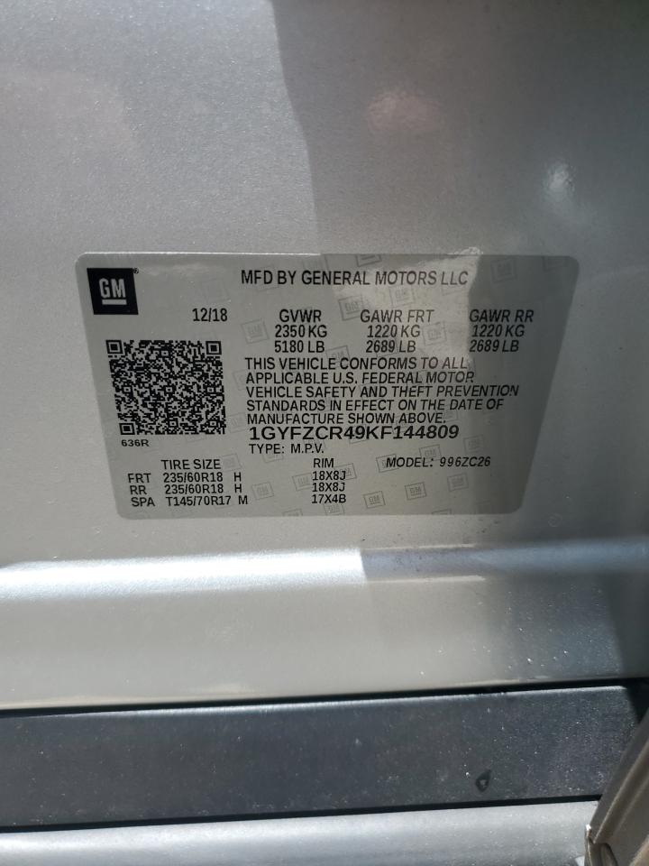 2019 Cadillac Xt4 Premium Luxury VIN: 1GYFZCR49KF144809 Lot: 63792235
