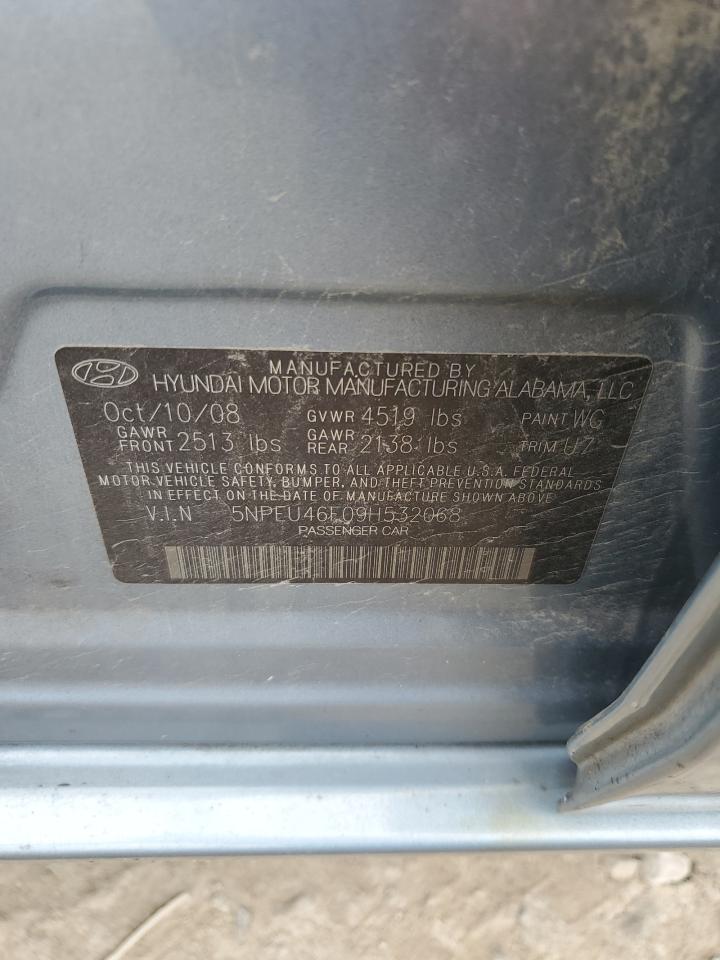 2009 Hyundai Sonata Se VIN: 5NPEU46F09H532068 Lot: 64841325