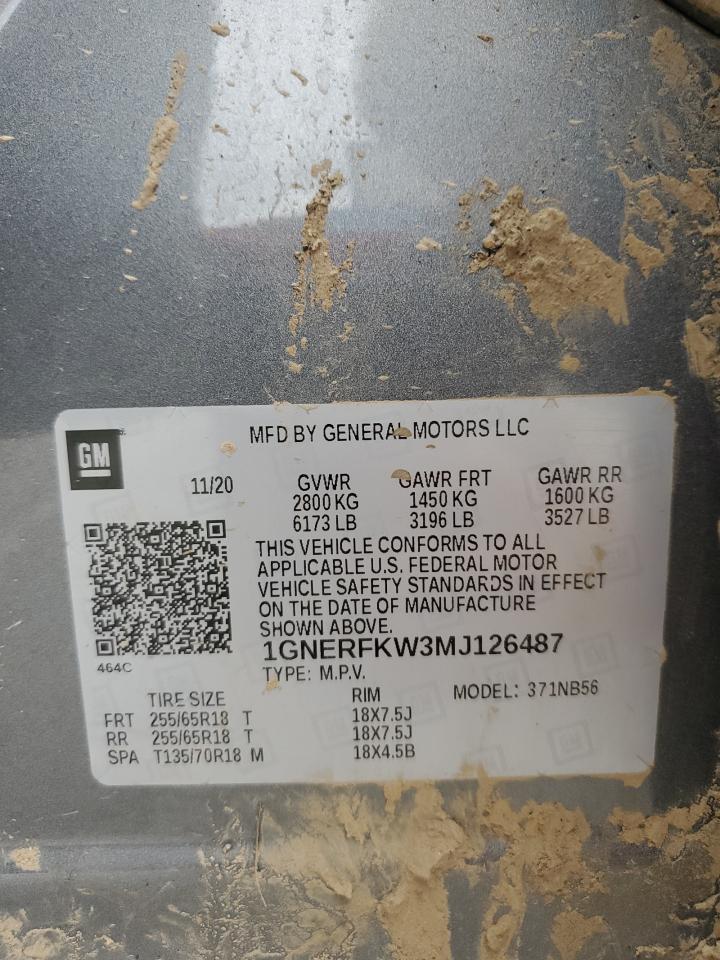 2021 Chevrolet Traverse Ls VIN: 1GNERFKW3MJ126487 Lot: 66306395