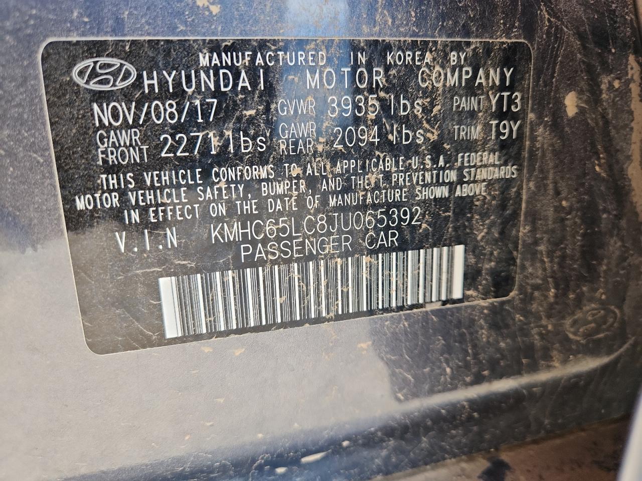 2018 Hyundai Ioniq Blue VIN: KMHC65LC8JU065392 Lot: 64177435