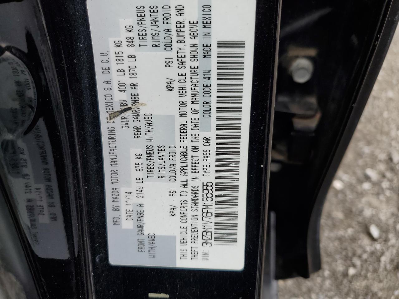 2015 Mazda 3 Touring VIN: 3MZBM1V76FM155955 Lot: 64725395