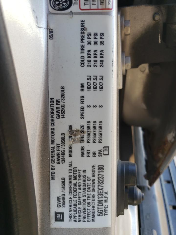 2007 Hummer H3 VIN: 5GTDN13EX78237180 Lot: 63412475