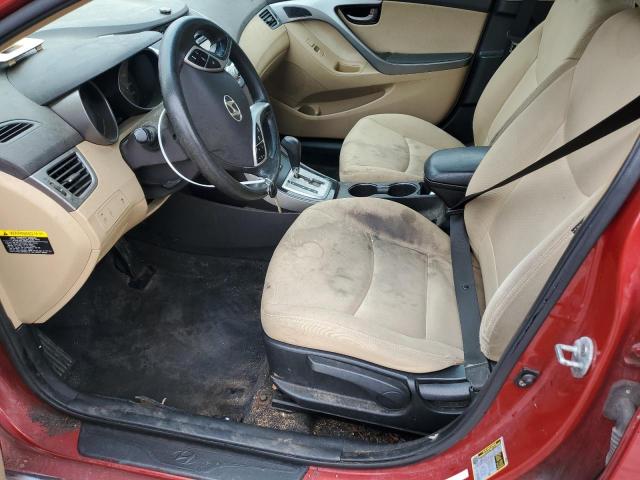  HYUNDAI ELANTRA 2012 Красный