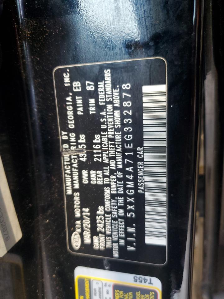 2014 Kia Optima Lx VIN: 5XXGM4A71EG332878 Lot: 66445295