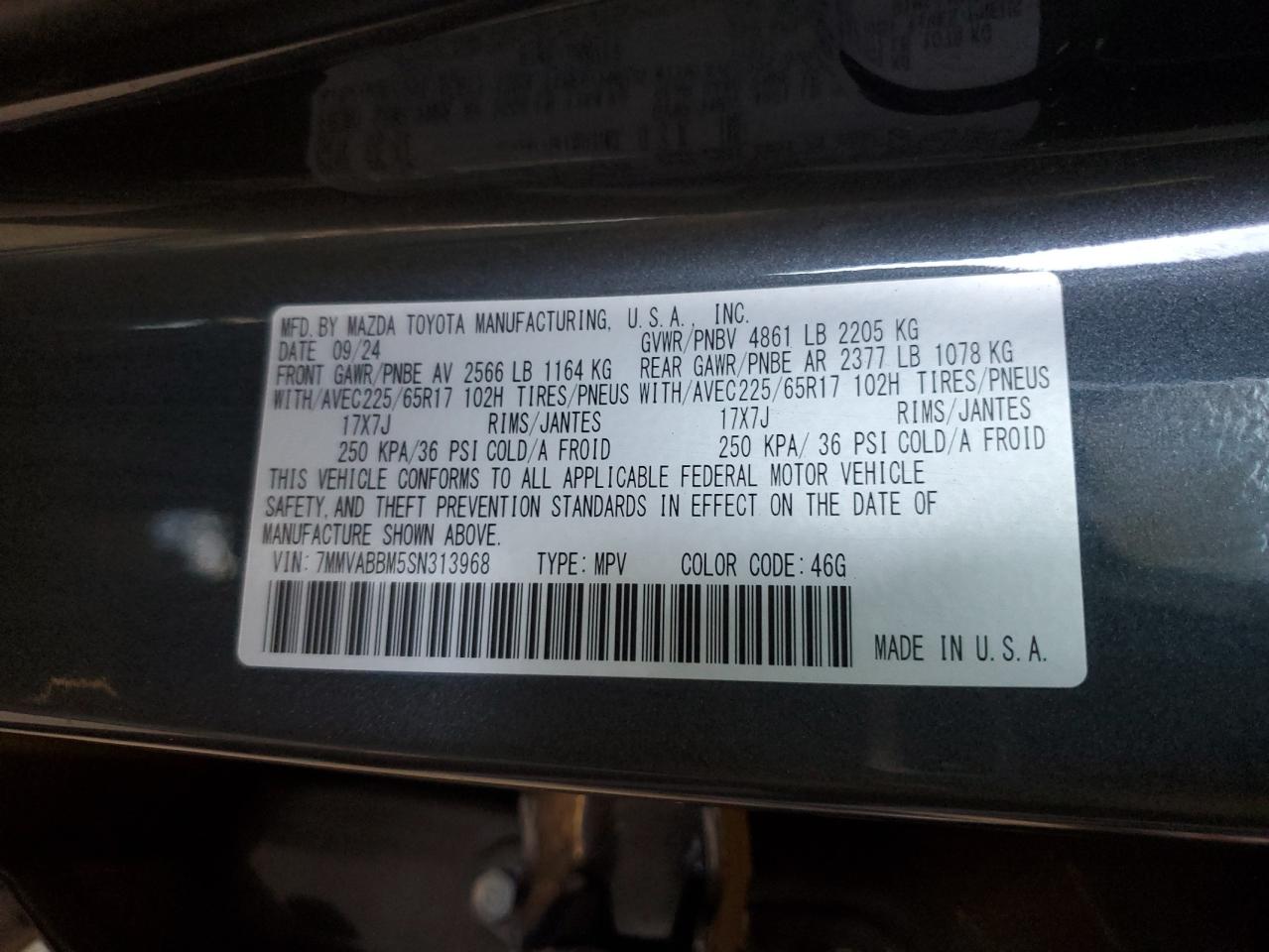 2025 Mazda Cx-50 Preferred VIN: 7MMVABBM5SN313968 Lot: 61867455
