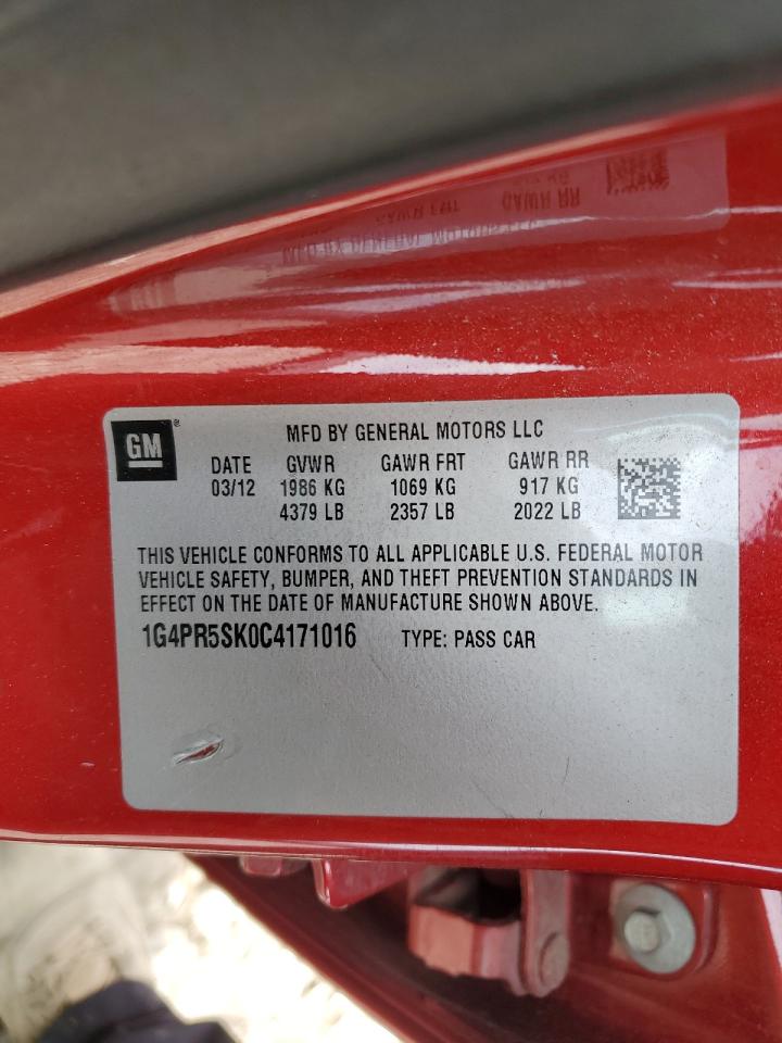 2012 Buick Verano Convenience VIN: 1G4PR5SK0C4171016 Lot: 63279095