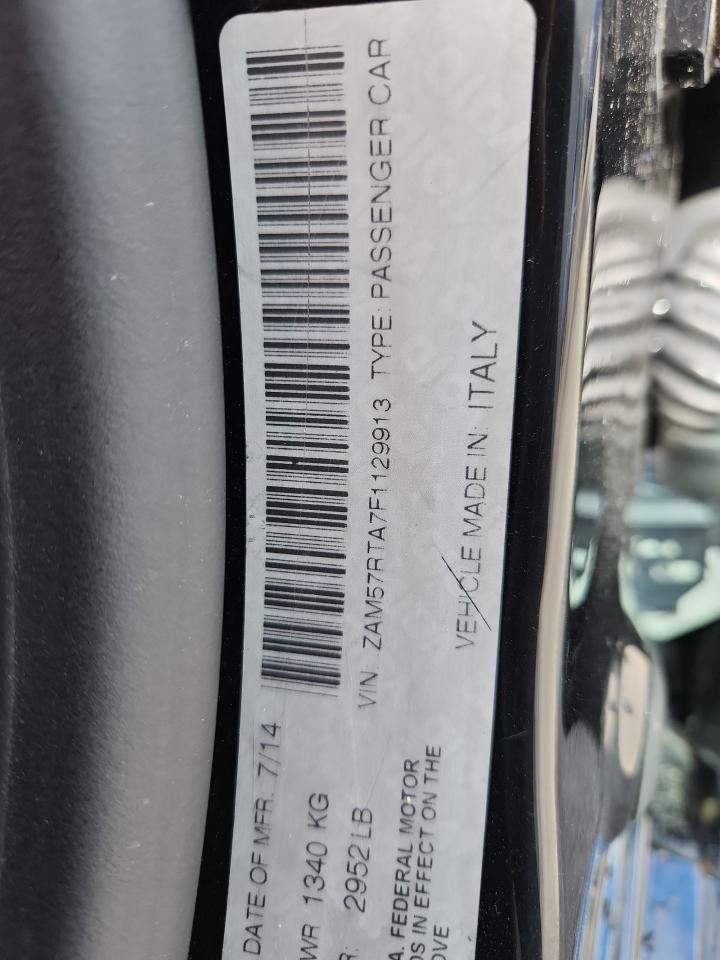 2015 Maserati Ghibli S VIN: ZAM57RTA7F1129913 Lot: 64394925
