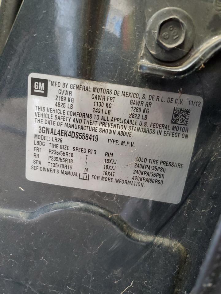 2013 Chevrolet Captiva Ltz VIN: 3GNAL4EK4DS558419 Lot: 65564225
