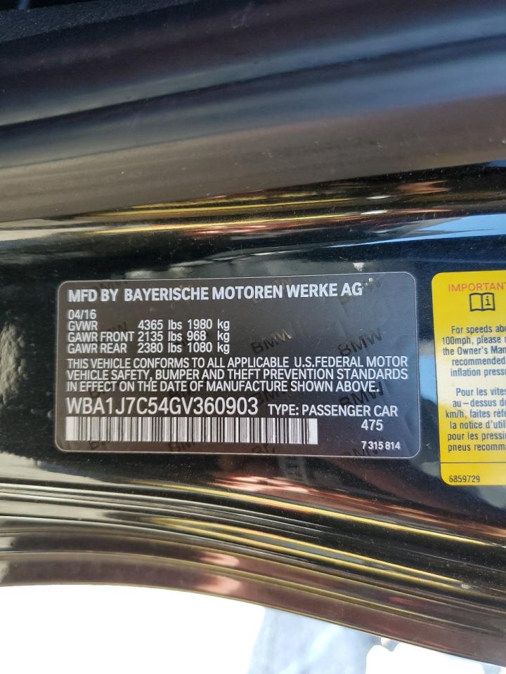 2016 BMW M235I VIN: WBA1J7C54GV360903 Lot: 63185255