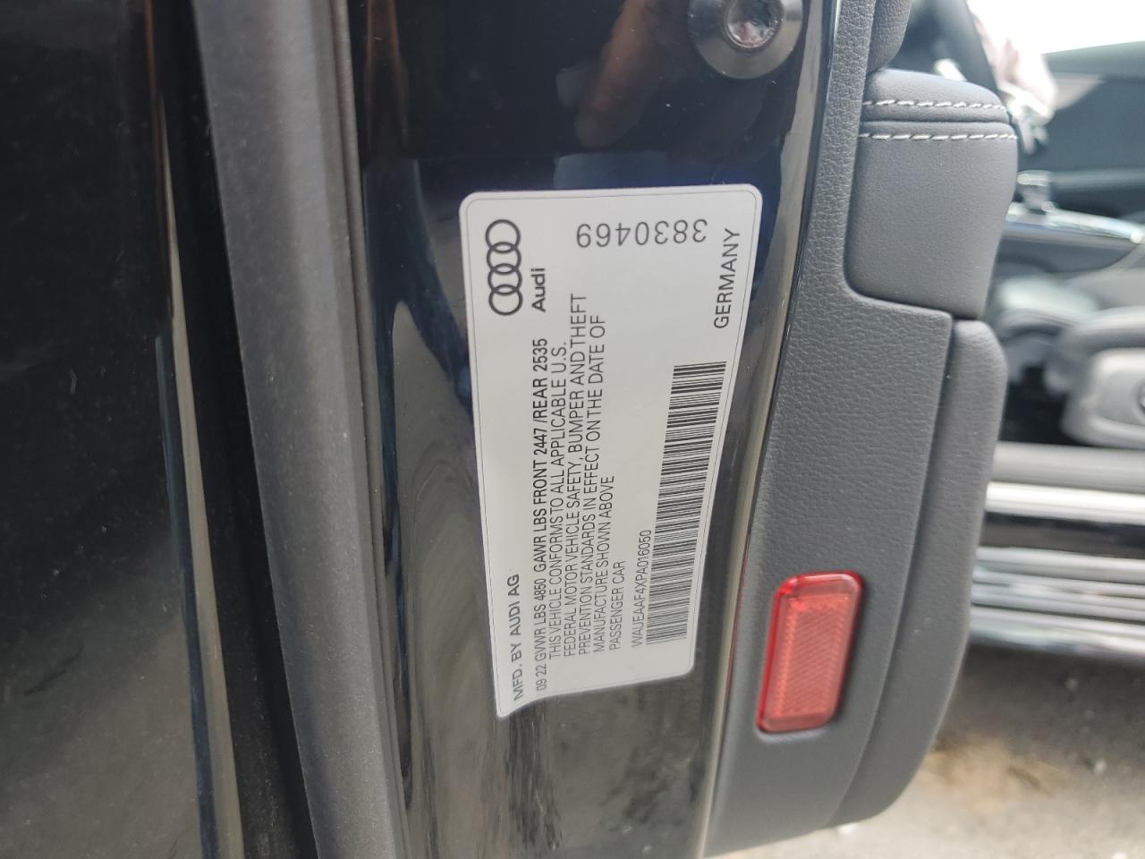 2023 Audi A4 Premium Plus 45 VIN: WAUEAAF4XPA016050 Lot: 65550885