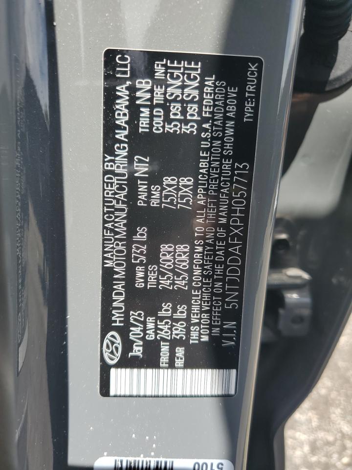 2023 Hyundai Santa Cruz Sel Premium VIN: 5NTJDDAFXPH057713 Lot: 63376985