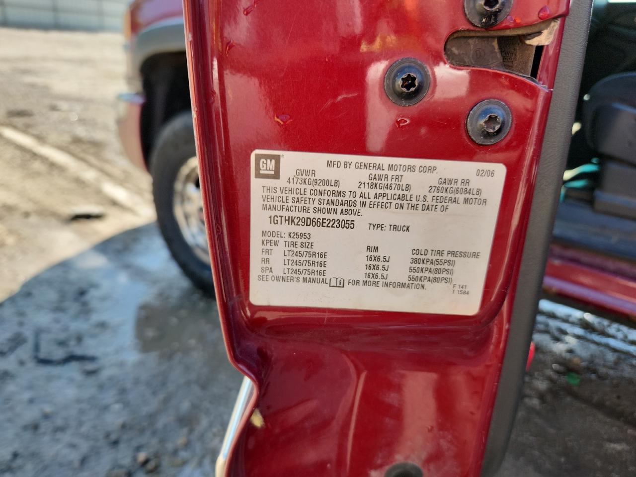 2006 GMC Sierra K2500 Heavy Duty VIN: 1GTHK29D66E223055 Lot: 62826635