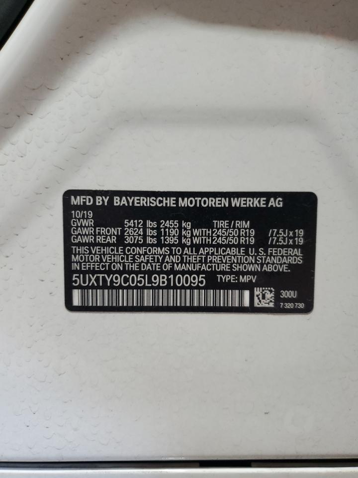 2020 BMW X3 xDrivem40I VIN: 5UXTY9C05L9B10095 Lot: 62776775