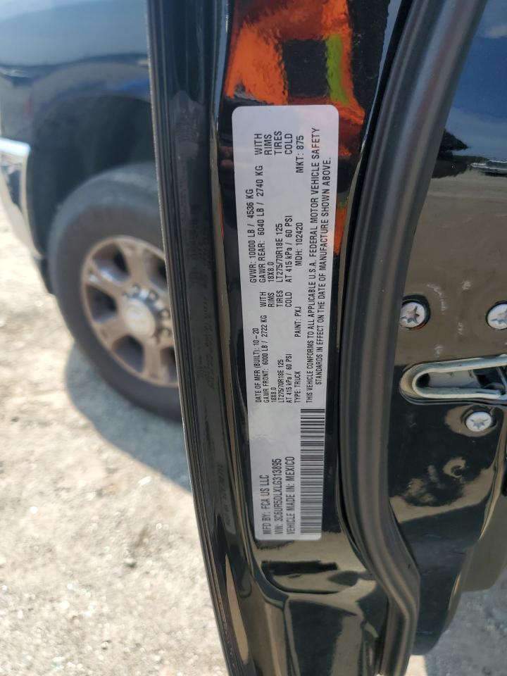2020 Ram 2500 Big Horn VIN: 3C6UR5DLXLG313895 Lot: 64604625
