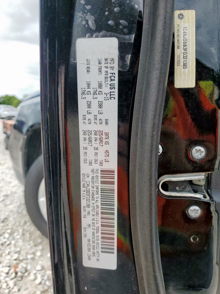 2015 Jeep Compass Sport VIN: 1C4NJDBB3FD321380 Lot: 63878555