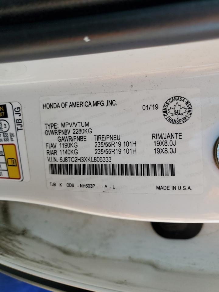 5j8tc2h3xkl806333 5J8TC2H3XKL806333 2019 Acura Rdx